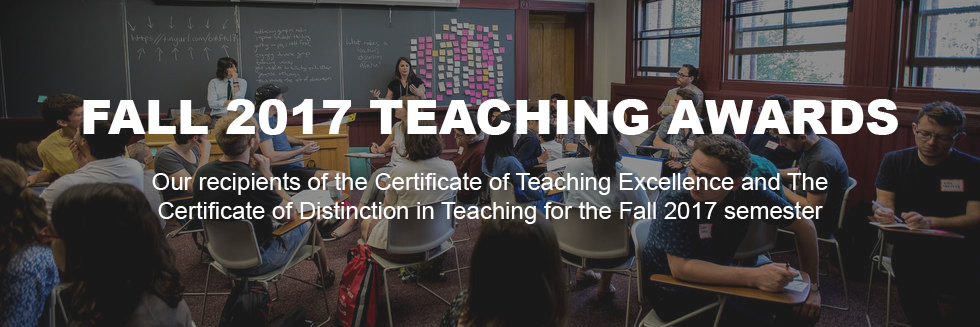 Fall 2017 Q Teaching Award Winners