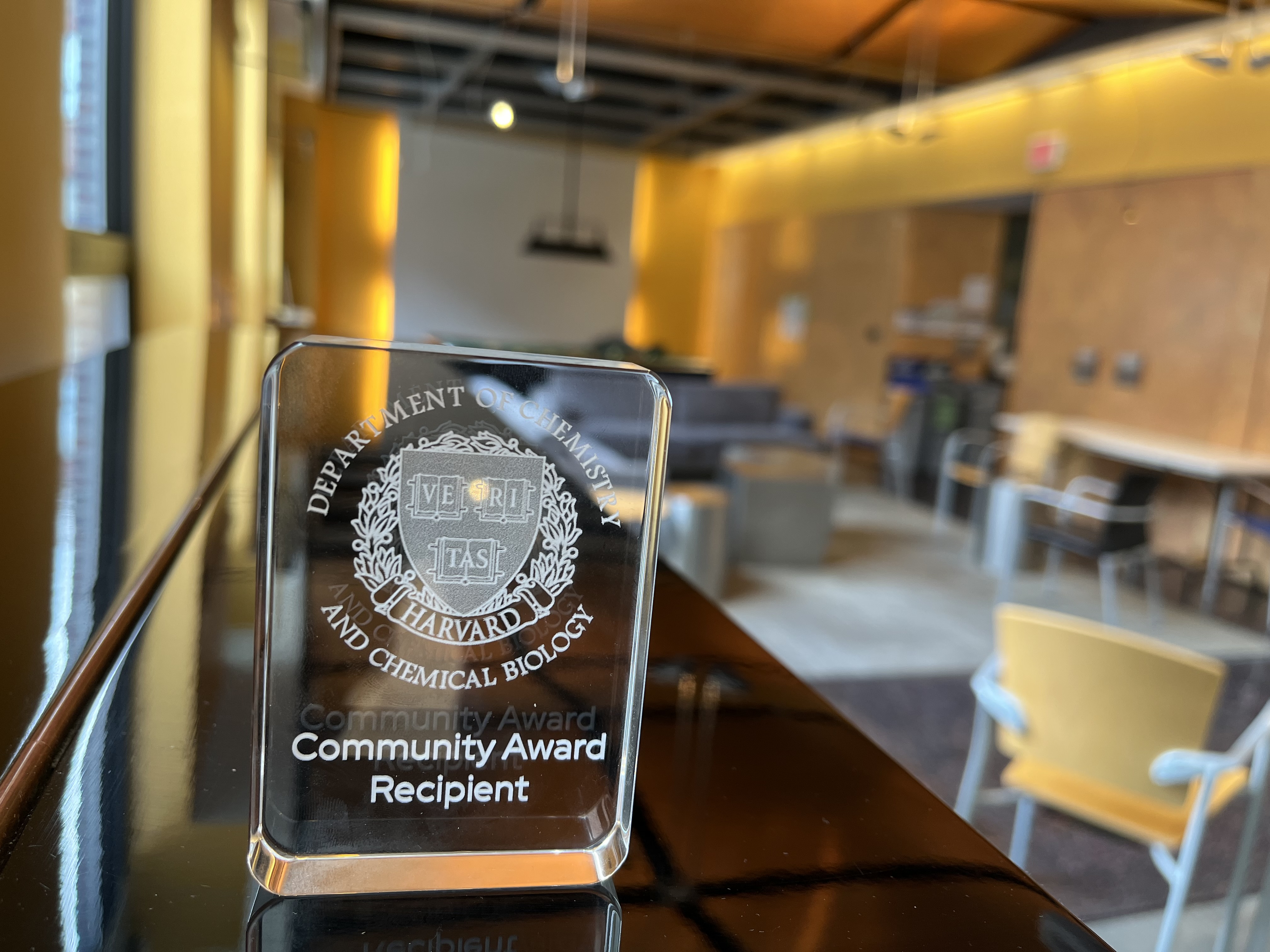 CCB Community Award in the Department Center