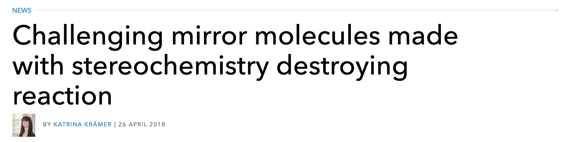 Chemistry World Features the Jacobsen Lab