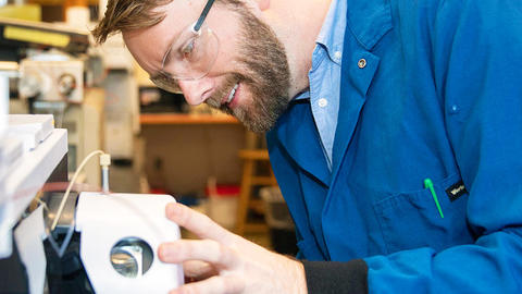 Brian Cafferty in the lab