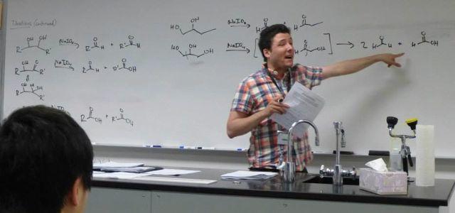 Jacob Sanders leads a session at Chem Camp