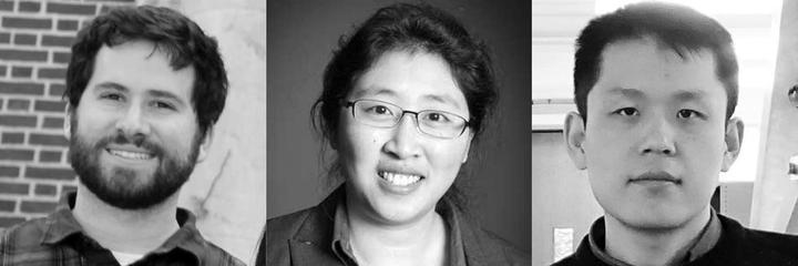 Three black and white headshots of the three award winners