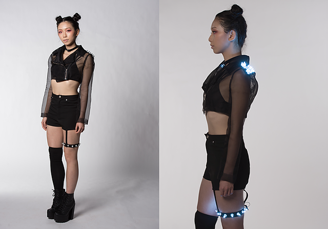 Vanessa Sanchez's method 6 fashion collection combines homemade LED lights with a punk vibe