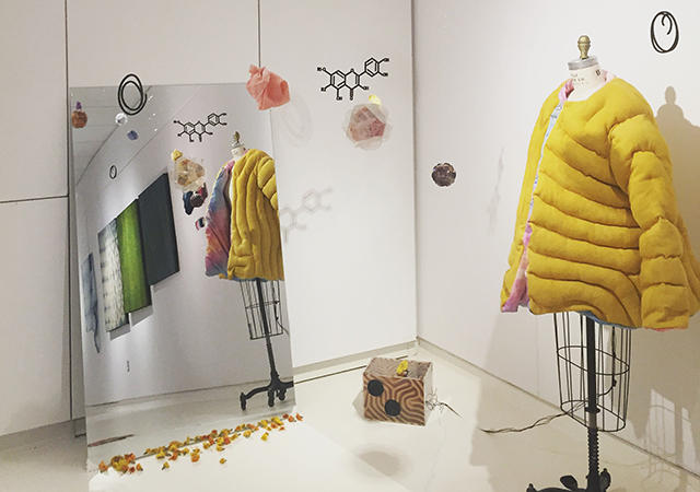 Vanessa Sanchez's marigold coat, part of a project she called chiral.