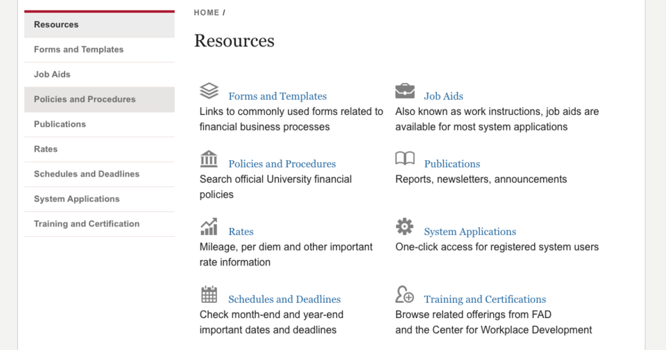 Financial Administration Resources