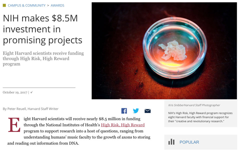 NIH makes $8.5M investment in promising projects