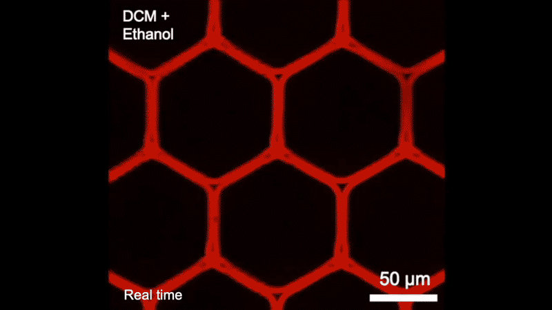 Gif of hexagons transforming into triangles