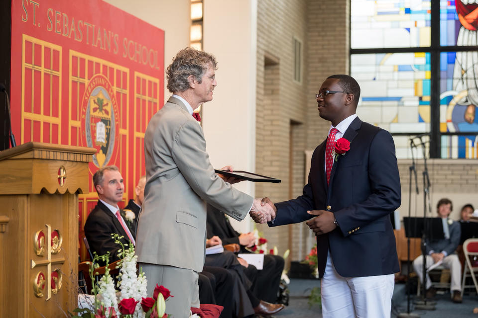 A photo of Orvin Pierre at his high school graduation